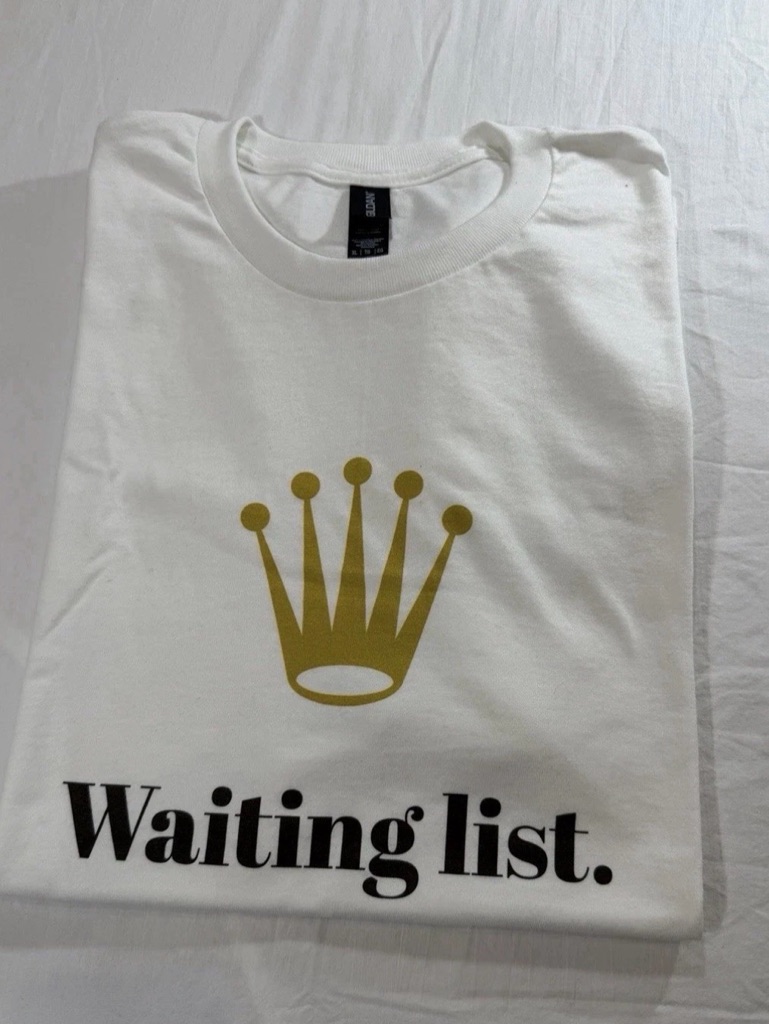 Rolex Parody Waiting List TShirt  White Xl  New